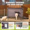 Outdoor Cat House Wooden Feral Cat Shelter with Roof & PVC Door Flaps