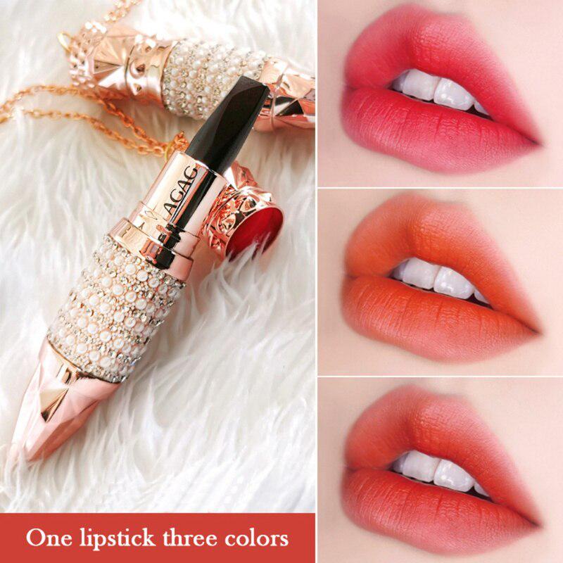 3-Colors Lipstick Matte Lip Stick For Ladies Birthday Gift Moisturizing Waterproof Long Lasting Lips Make Up Cosmetics