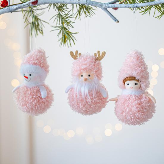 Christmas Pendant Ballet Girl Doll Ornament Hanging Decor with Lanyard Christmas