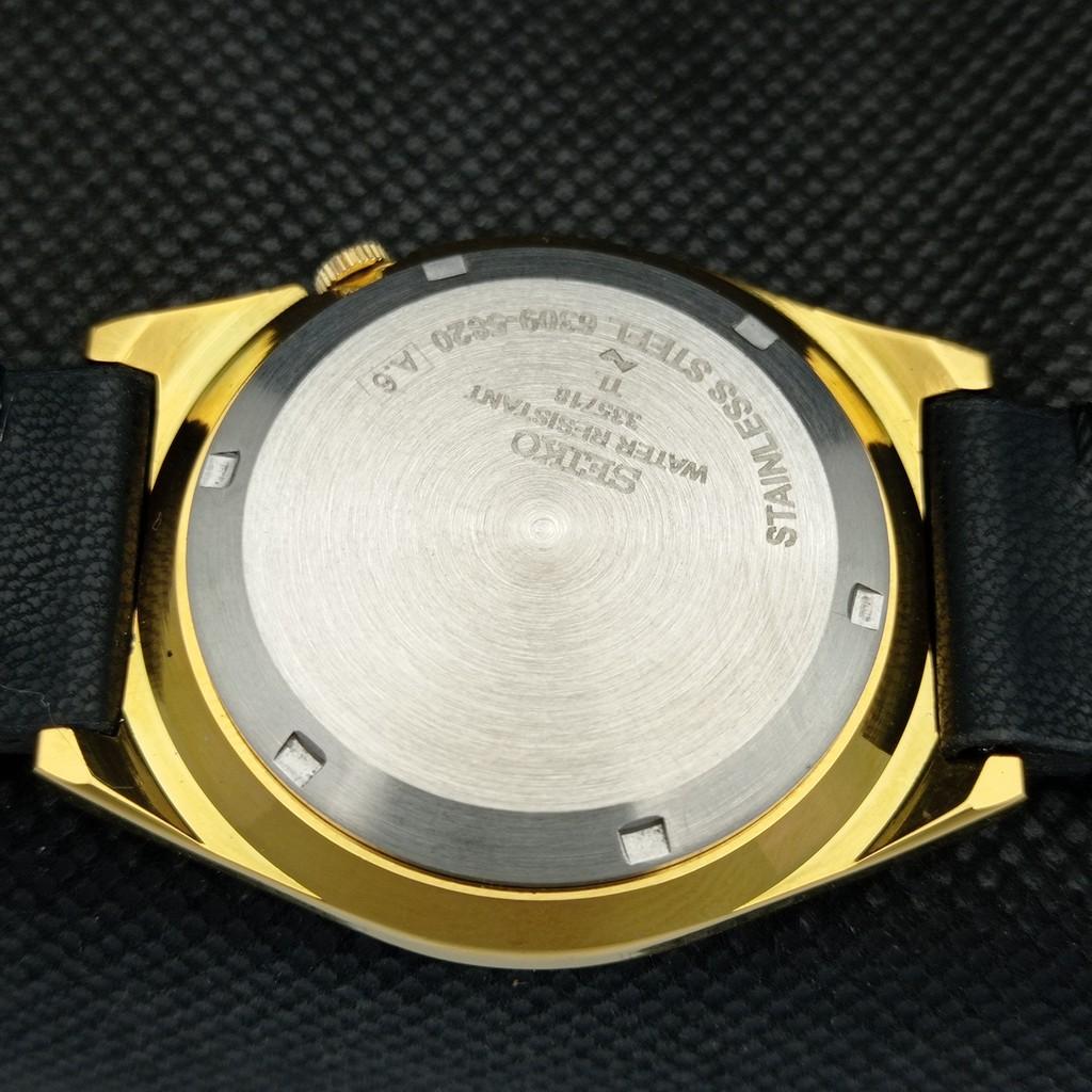 REFURBISHED VINTAGE SEIKO 5 AUTO 6309A JAPAN MENS DAY/DATE BLACK WATCH A309512-9 Seiko-a309512-1