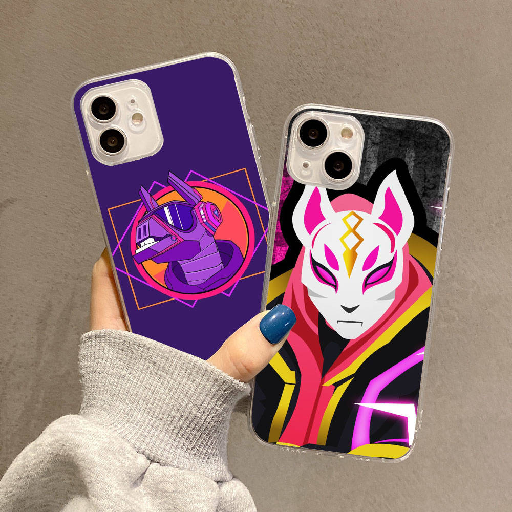 Hülle für Samsung A04 A14 A23 A34 A54 M23 M33 M52 M53 Realme 10 9 C30S C35 C55 VIVO Y02S Y21 Y51 X80 Pro Transparente Hülle FI3 Fortnite Lustig