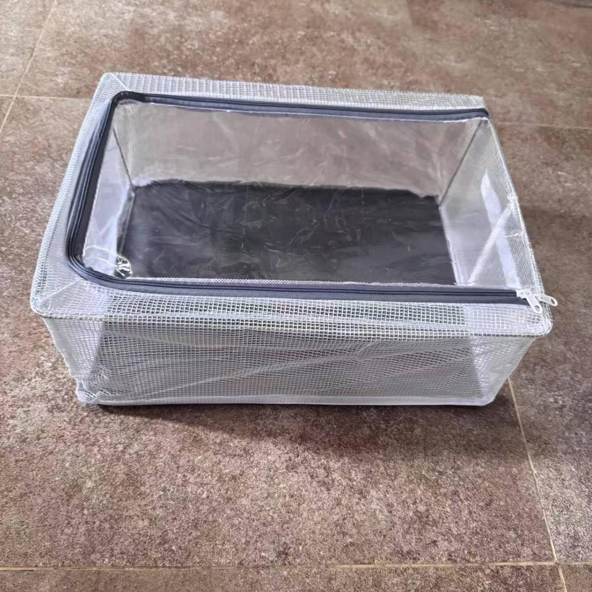 PVC Transparent Foldable Shoe Storage Box with Steel Frame