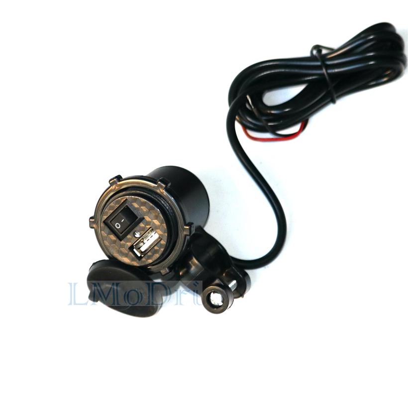 LMoDri Univerzální Motocyklový Vodotěsný Adaptér USB Nabíječky Elektrokola Řídítka Napájení Port Zásuvka pro Telefon GPS