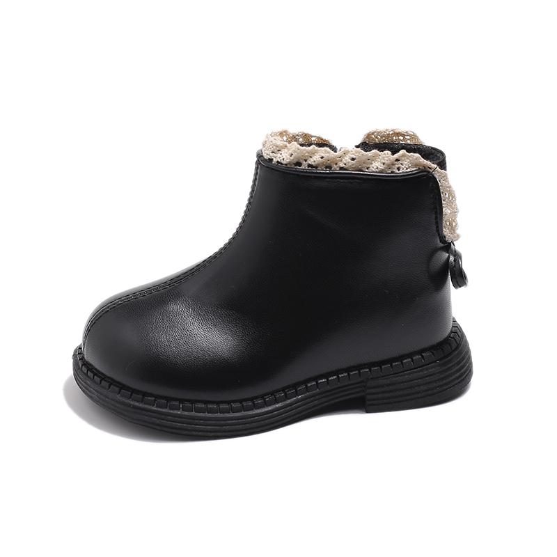 

Шикарные Детские Модные Принцессные Ботинки Сладкий Тренд Девочки Ботильоны Зимние Универсальные Детские Повседневные Теплые Хлопковые Ботинки С Рюшами 21 чёрный