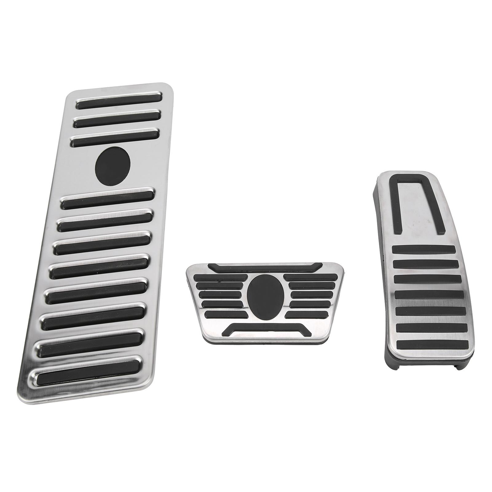 3pcs Accelerator Brake Pedals Foot Rest Plate Waterproof Fireproof Replacement for Maserati Ghibli 2014‑2017