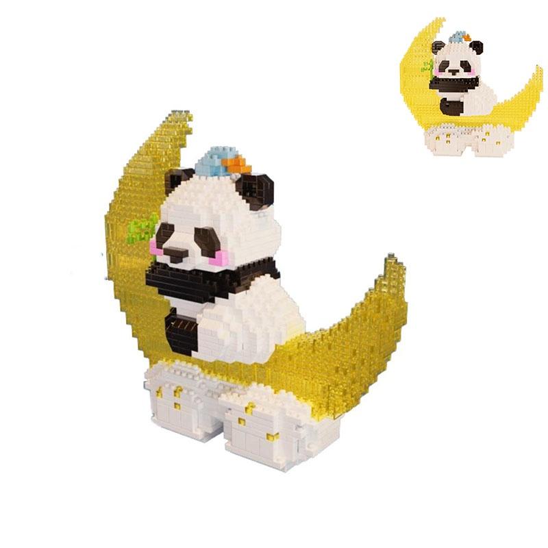 Panda Building Blocks Toy Creative Birthday Gift For Boyfriend/girlfriend Made Of Plastic/abs Material Includes 800+ Diamond-like Pieces