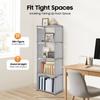 4-Tier Bookshelf, Modern Storage Shelf Organizer for Living Room Office, Sturdy Metal Frame, 8kg Load Capacity per Tier