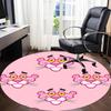 Pink Panther Pattern Office Round Area Rug, Indoor Mat Suitable For Office, Under Office Chairs Bedroom Living Room Home Decor, DT1212074