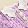 Girls Sweater Dress Winter New Korean Style Fashionable Solid Color Little Girl Knitted Long Sleeve Princess Dress