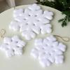 Soft-Furred Snow Crystalloid Christmas Tree Multiple Purpose Celebratory Adornment Environmentally Safe Design for Winter Festivities
