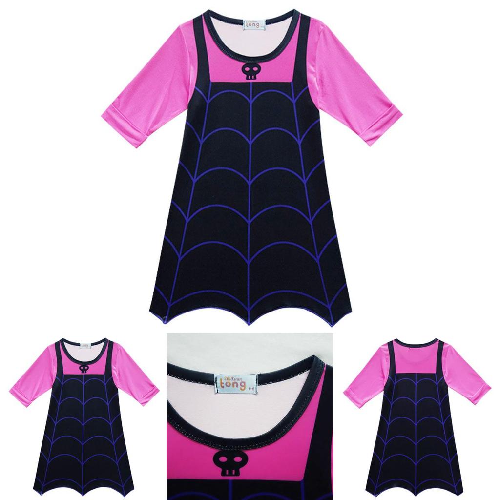 Cartoon Vampirina Girls One Piece Sweat Dress With Exquisite Craftsmanship For Holidays