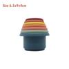Baby Silicone Hourglass Stacking Cup Montessori Educational Toy  Intelligence Gift Toys Stacking Ring Tower Toy Infant Bath Play