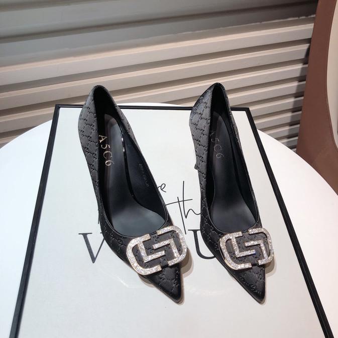 Elegant 2025 Satin Stiletto Heels with Rhinestone Buckle