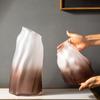 Creative Special-shaped Rockery Frosted Gradient Glass Vase Living Room Decoration Color Transparent Flower Arrangement Vase