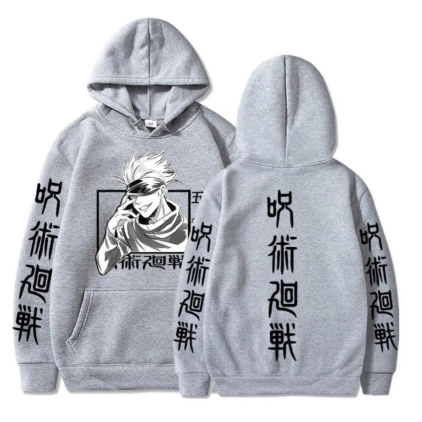 Japan Anime Jujutsu Kaisen Gojo Satoru Printed Men's Hoodie Brand Hoody Y2K Clothes Vintage Casual Unisex Long Sleeve
