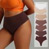 High Waisted Ice Silk Seamless Sexy Panties Plus Size Yoga Breathable Women’s Thong Panties