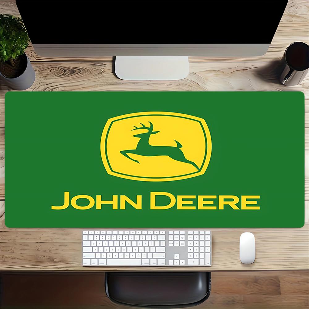John Deere Logo Large Gaming Mouse Pad Nonslip Rubber Base Waterproof Desk Mat For Office Pc Laptop