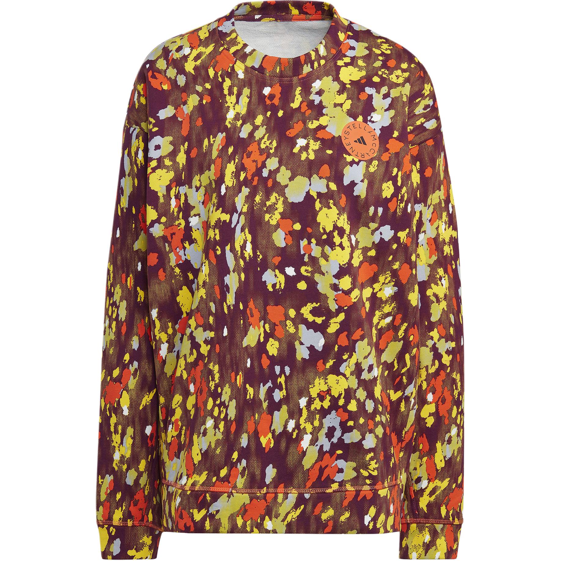 

Adidas с цветочным принтом и круглым вырезом, пуловер, женские топы, оранжевый HI6067 XS