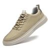 Men's Round Toe Genuine Leather Retro Lace-up Casual Shoes - Large Sizes Available