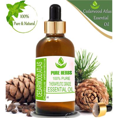 Pure Herbs Zedernholz Atlas 100% Reines & Natürliches Cedrus Atlantica Ätherisches Öl ZA 315