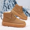 Martin Stiefel Britischer Stil Retro Matt Kurze Stiefel Herbst und Winter Samt Flachsohlige Kurze Freizeitstiefel Lokomotive Stiefel