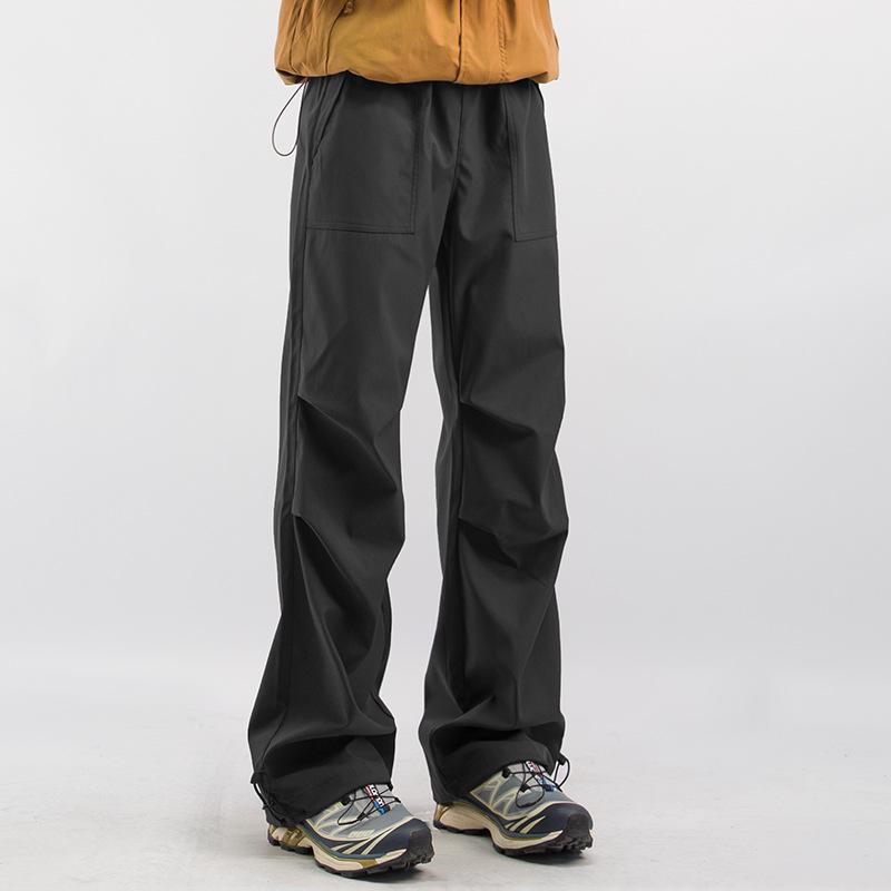 Men's Black Windproof & Water-Repellent Softshell Pants for Hiking, Mountaineering, and Work - Fall/Winter Collection 24