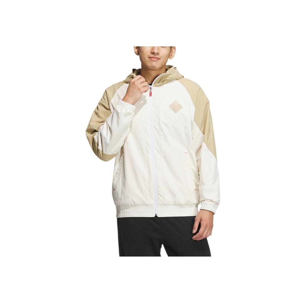 Adidas Neo Colorblock Loose Woven Sports Jacket Unisex Jacket White IQ1577