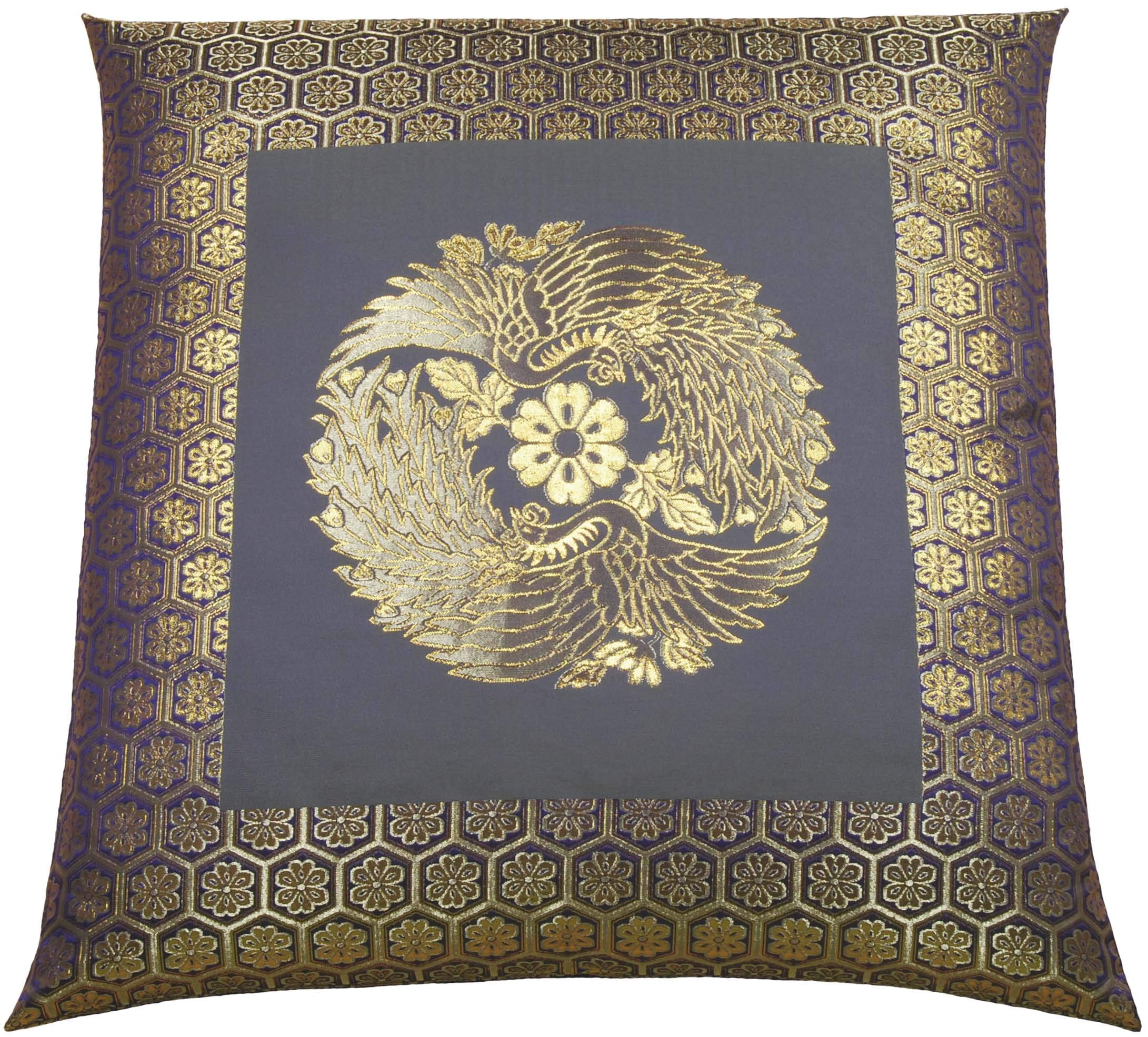 gold brocade cushion size 050 perfect for use in front of a Buddhist altar or in a Japanese-made cover deep green Japanese-style room 7090₽