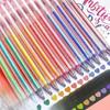 Glitter Gel Pen Shiny Fluorescent Pen Suit Color Neutral Pen Highlight Painting Hand Account Replacement Core 18 Colors