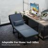 Transformable Nap Lounger Foldable Design Reclining Chair Space-Saving Extendable Footrest For Adults Dorm Room