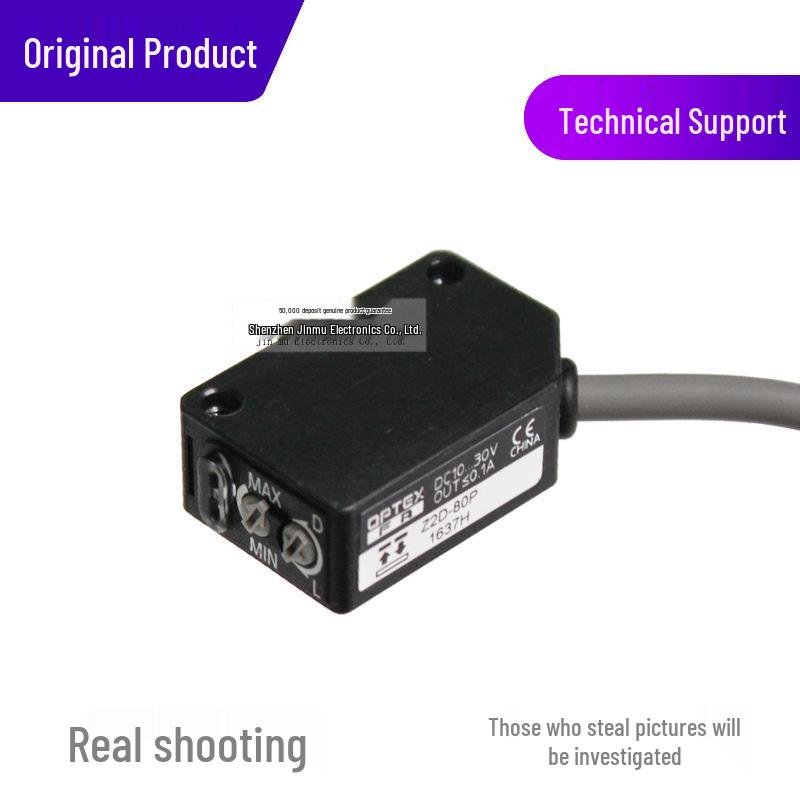OPTEX Z2D-80P Photoelectric Sensor, Reflective, PNP Output, DC 3-Wire.