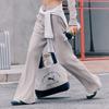Puma R.Essentials Urban Outdoor Relaxed Commuter Waffle Comfortable Breathable Mid-Rise Drawstring Flared Casual Pants Women bottoms 638590-49