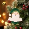 Personalized Christmas Tree Ornaments Wooden Ornament, Cute Bear Gingerbread Gnome Cat Dog Customizable Name Tags Hanging Decorations for Tree,