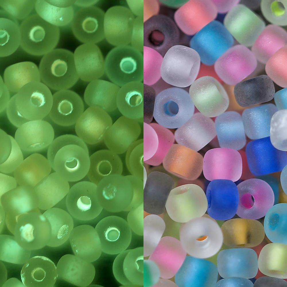 600pcs 3mm Luminous Glass Seed Beads Glow In The Dark Loose Spacer Beads for DIY Jewellery Marking Necklace Bracelet Accessories