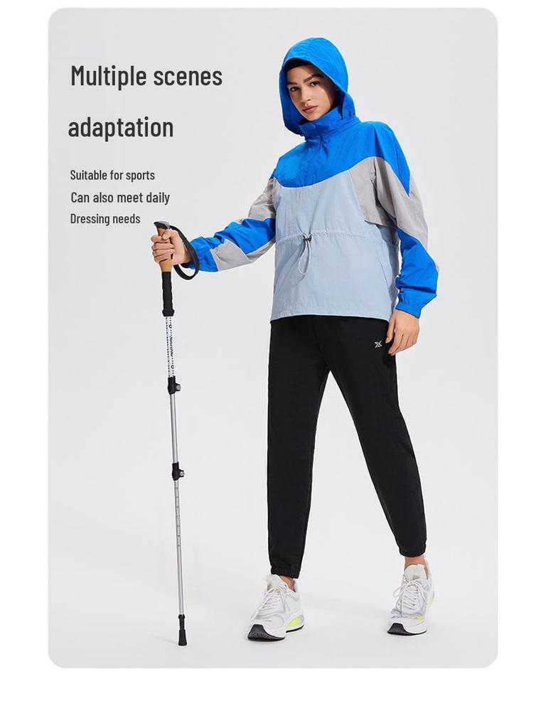Unisex Quick-Dry Breathable Running Pants with Double Side Pockets and Elastic Drawstring