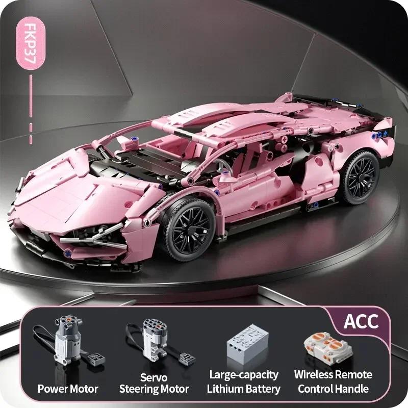 Cărămizi Model Tehnic Super Racing Mașină de Curse 1280PCS Blocuri de Construcție Model Oraș Vehicul Mecanic de Viteză Cadouri Băiat Copil Adult
