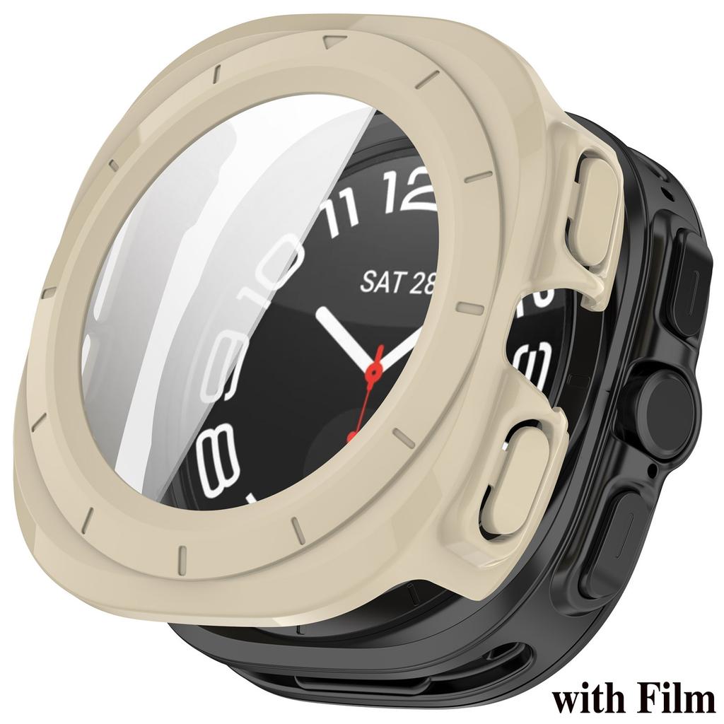 PC Case for Samsung Galaxy Watch 7 Ultra 47mm Tempered Glass Anti-scratch Screen Protector Bumper Protective Cover Accessories