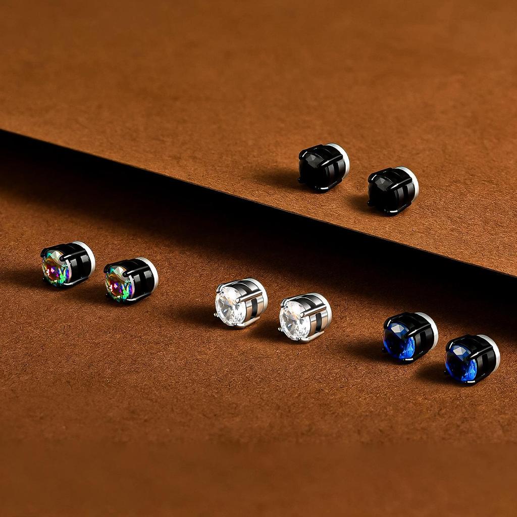 Magnetische Zirkonia Stecker Ohrclips für nicht durchstochene Ohren