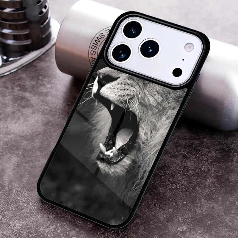King Lion Roaring Phone Case for iPhone 17 16 15 Pro Max Air 14 13 12 11 Plus Shockproof Cover