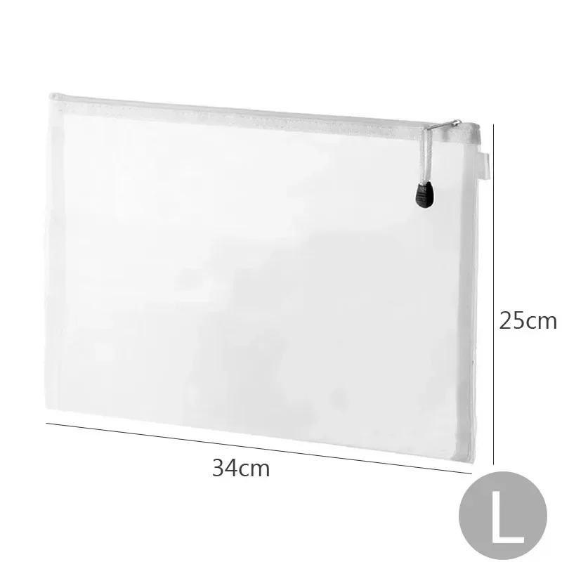 3/1PCS Waterproof Zipper Pouches Small Zippered Mesh Bags Large File Folder Bags Multipurpose Zippered Pouches Zip Storage Bags