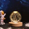 LED Crystal Table Lamp 3D Moon Galaxy Globe Night Light 16 Color Changing Wooden Base Ideal Birthday Gift for Teens Boys & Girls