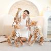 34-66CM Simulation Sitting Cheetah Plush Toy Plush Stuffed Wild Animal Doll Photography Props Home Decoration