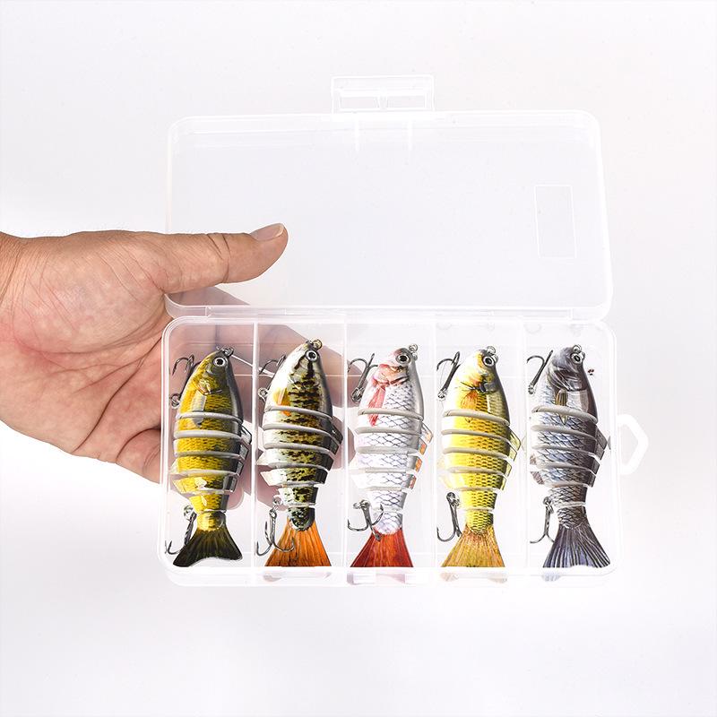 7-Section 10cm Multi-Jointed Fish Bait: Hard Plastic, Artificial, Bionic, Freshwater Lure.