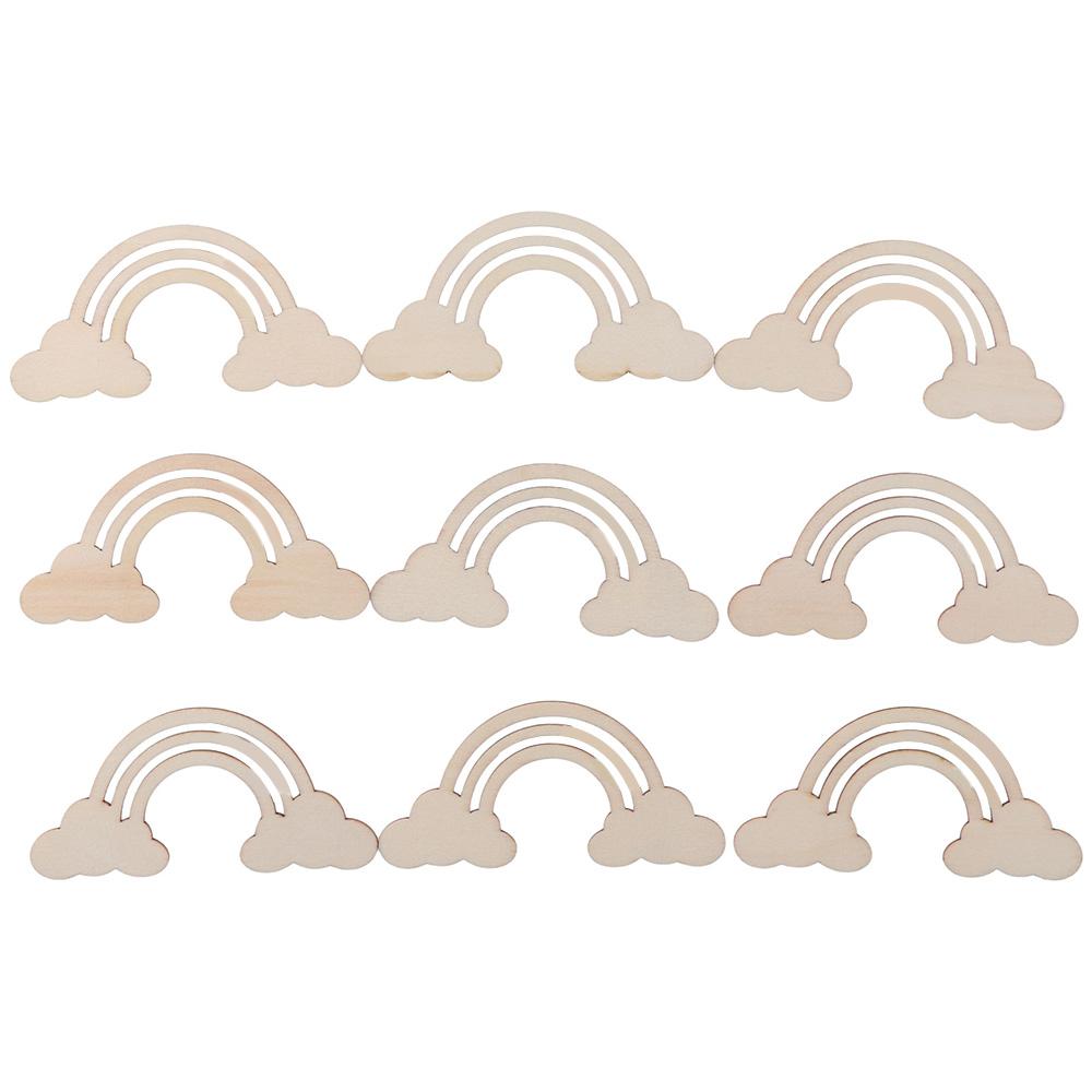 

Wood Rainbow Wood Rainbow Christmas Party Decoration Hemp Rope DIY