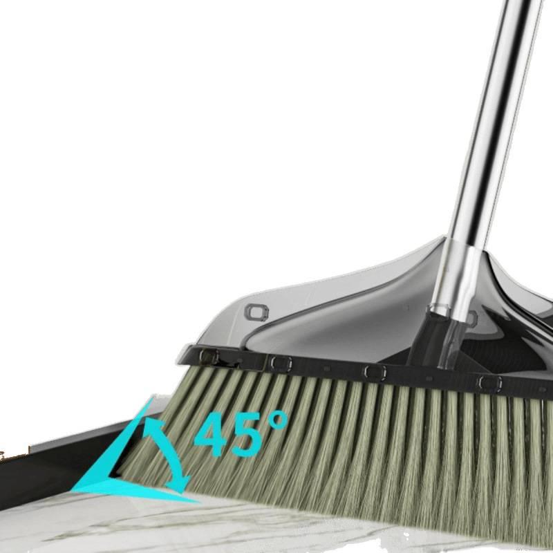 Transparent Sticky Roller & Soft Bristle Broom with Dustpan Set