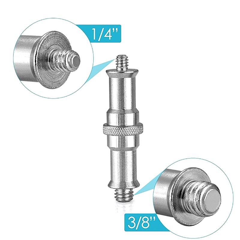 1 Stück Schraubenkonverter Metall 3/8 auf 1/4 Adapter Gewindeschraube für Lampenstativ Stativhalterung Kugelkopf Blitzlicht Fotostudio-Kit
