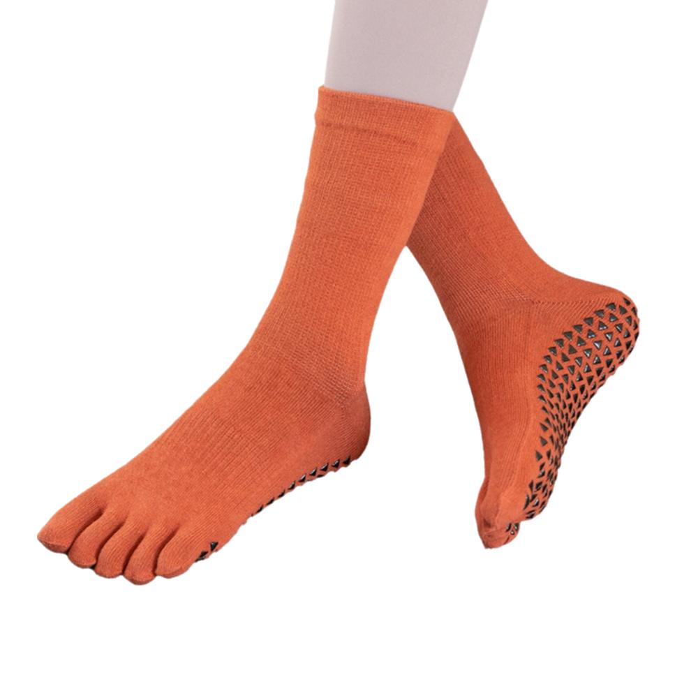 Professional Anti-slip Yoga Socks Silicone Grip Sport Stockings Cotton Compression Fit Long Tube Socks Pilates Training