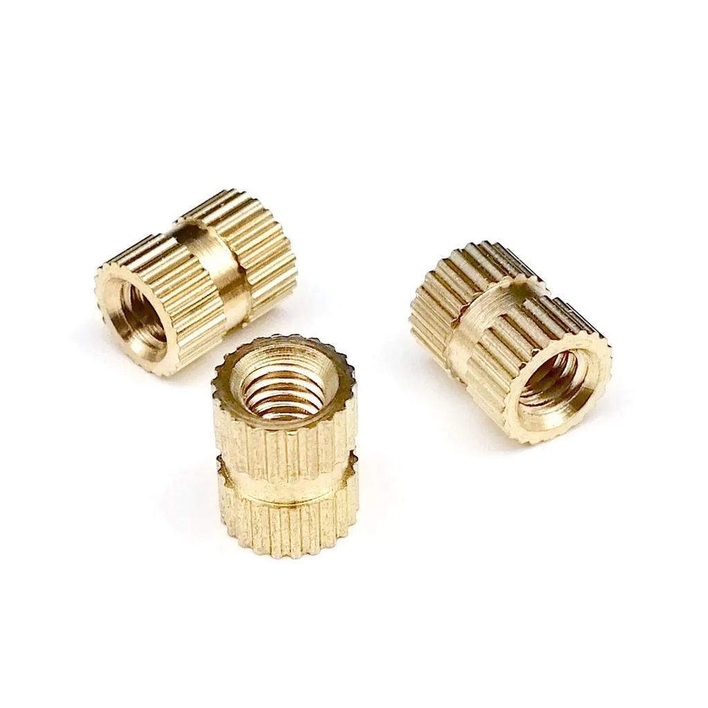 1 Box Total 400pcs Injection Molding Knurl Insert Nut Embedded Nutsert Assortment Kit Set 10 Mix Size M2 M3 Solid Brass Copper