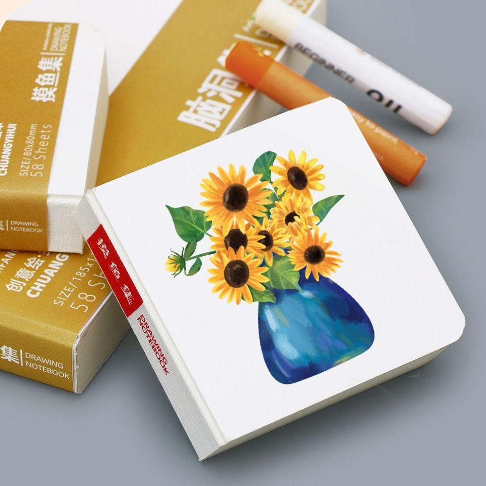 Portable Thick Paper Paint Book 58 Sheets Not Transparent To Ink Draw Book Inspiration Record Tearable Sketchbook Art Lover