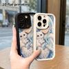 Phone Case: 2D Flat Design Suitable for iPhone 18 17 16 15 14 13 Pro Step Protection Case, Girl with Little White Cat, Christmas and Halloween Gift